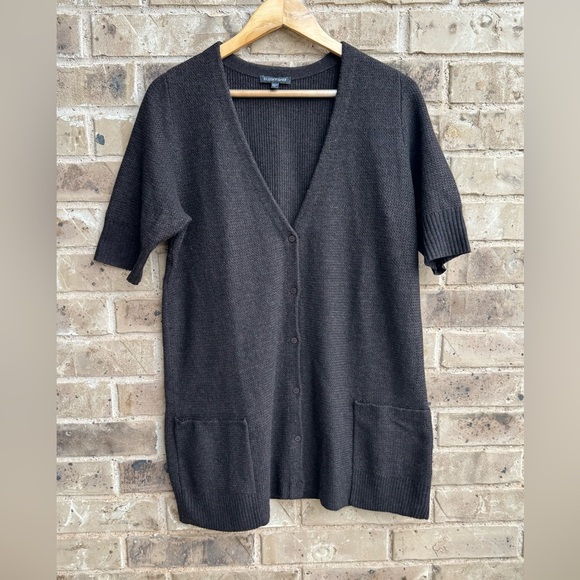 Eileen Fisher Women’s Cardigan Sweater Size Medium Brown Cashmere Wool - Picture 1 of 9